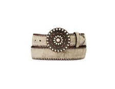Nocona Western Belt Womens Calf Hair Whipstitch Buckle N320006237