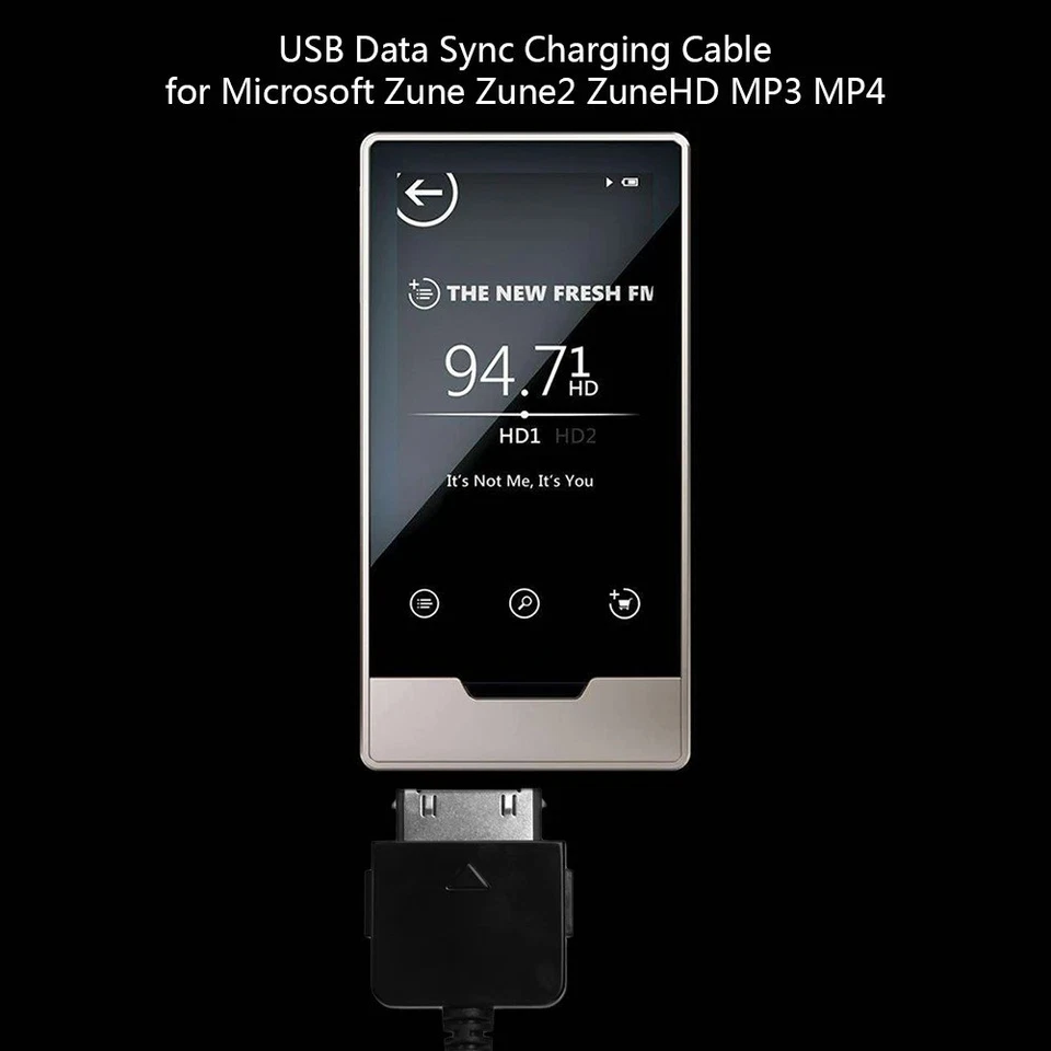 Cable cargador de datos de sincronización para reproductor de MP3 Microsoft Zune 120 GB 80 GB HD Foto 3 de 4