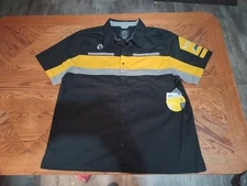 BRP Rotax XPS Technician Shirt XL Black Yellow Gray Button-Up Work Uniform NWT