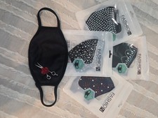 Fashion Reusable Face Masks Set Adult Unisex One Size Black Multicolor