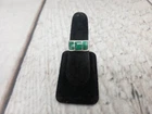 Ring SS Unisex Sz 8 5.07DWT .925 Sterling Silver Vintage Green Malachite Ring