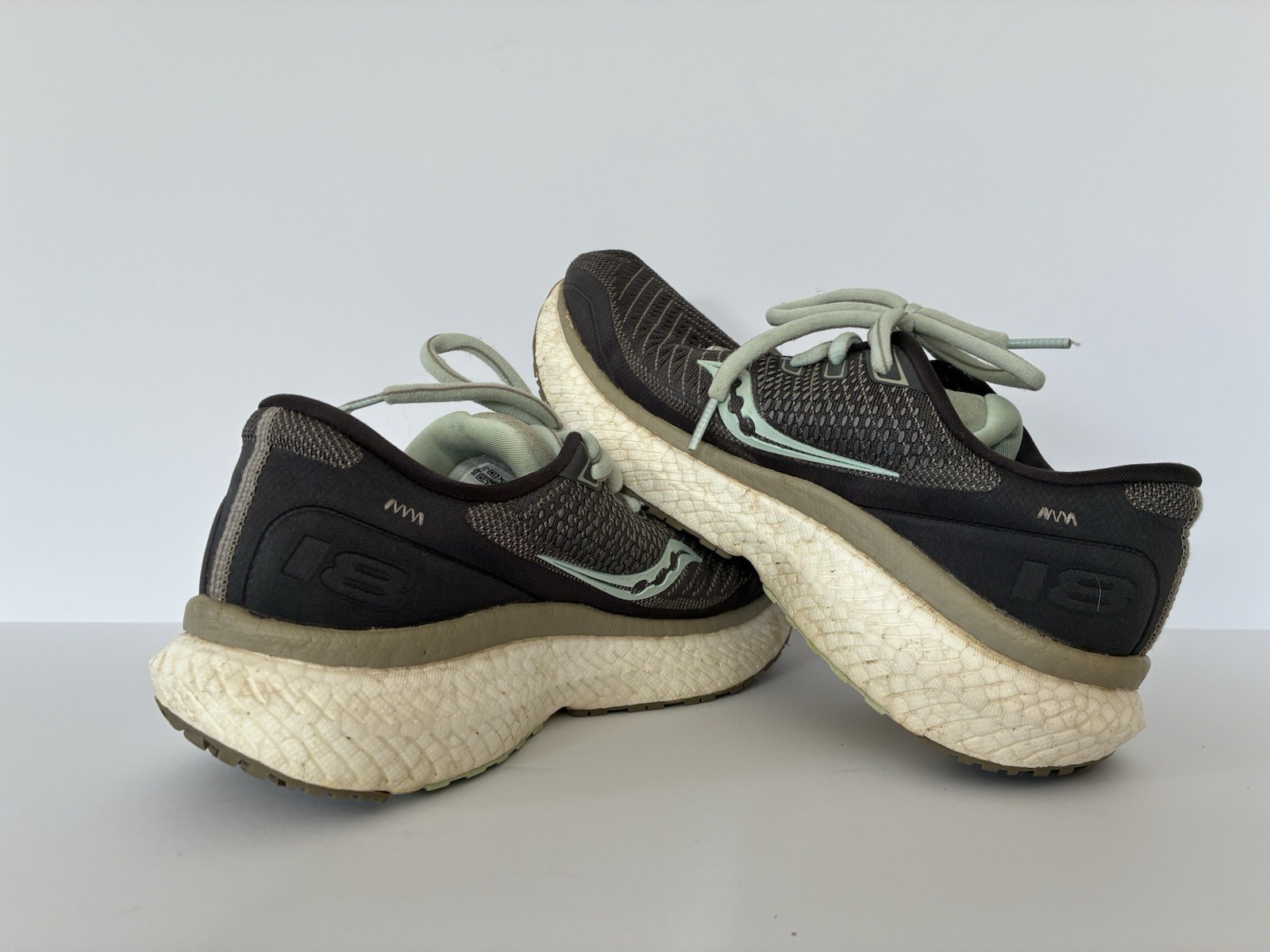 Saucony Triumph 18 Running Shoes Women's 6 S10595-40 Gray Teal PWRRUN+ Cushion