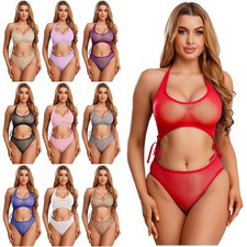 Women Jumpsuits Zipper Bodysuit Silky Leotards Turn Into Rompers Lacing Rave