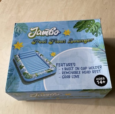 JAMBO Tanning Pool Lounger Float 70 x 47 Inflatable Sun Tanning Pool Float Water