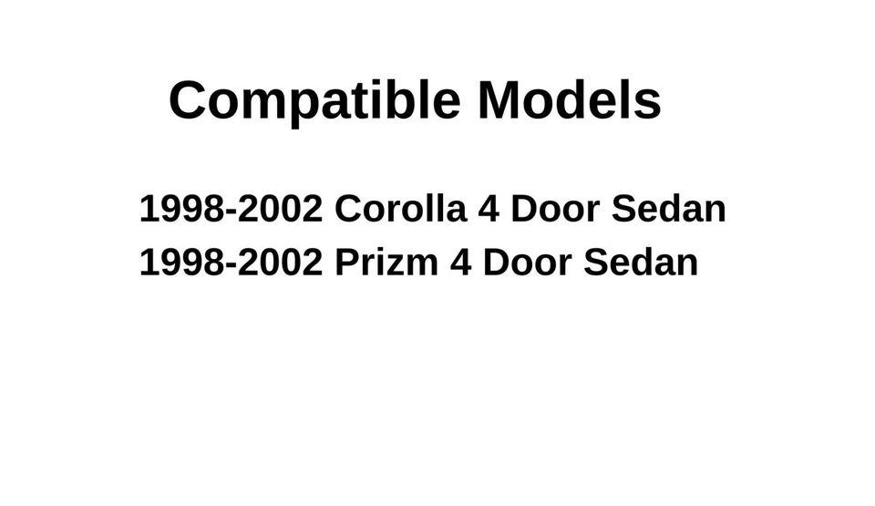 Vidrio de ventilación trasero derecho pasajero para Toyota Corolla 98-02, Chevy Chevrolet Prizm Foto 3 de 4