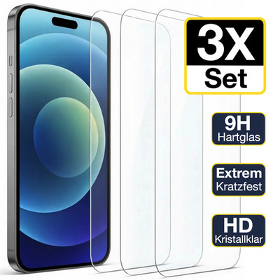 3x Panzerfolie iPhone 17 | 17 Pro | 16 Pro Schutzglas Display Glas Schutzfolie