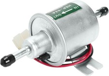 Electric Fuel Pump, 12V Transfer Inline Low-Pressure Gas Diesel Color: Silver