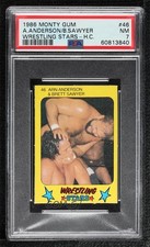 1986 Monty Gum Super Wrestling Stars Arn Anderson & Brett Sawyer #46 PSA 7 01dc