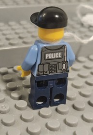 Lego MINIFIGURE- City Undercover Elite Police Officer 1 Cty0360  Lot115