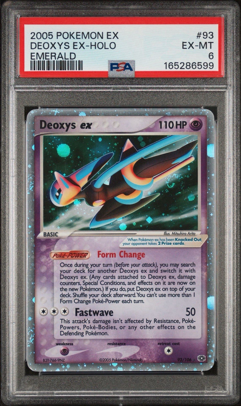 Pokemon Company Deoxys ex Speed Forme Holo EX Emerald 93/106 PSA 6 2005
