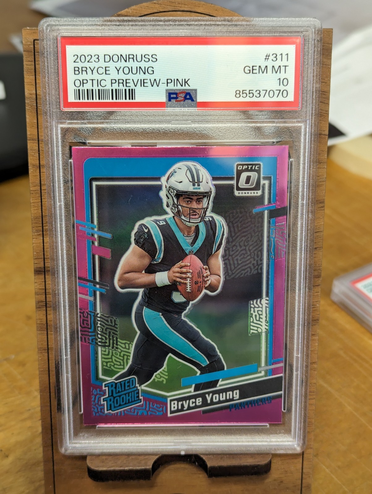 2023 Donruss - Bryce Young (RC) Optic Preview Pink #311 PSA GEM MT 10 Panthers