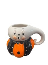 Johanna Parker Design Halloween Vintage Style GHOST Pumpkin Peep Mug