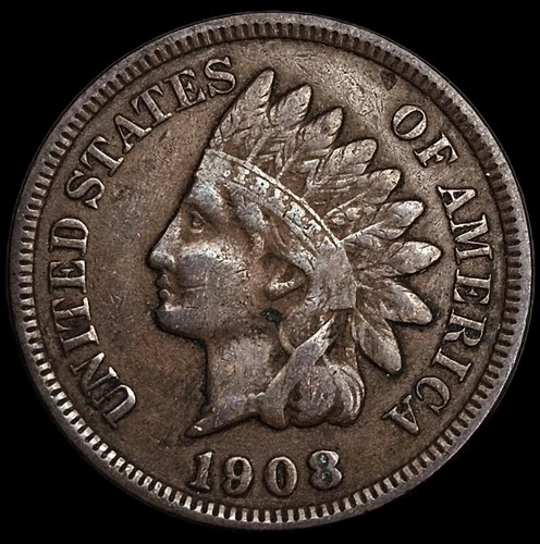 1908 INDIAN CENT FINE+ FREE USA SHIPPING!