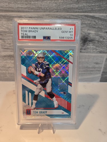 TOM BRADY - 2017 PANINI UNPARALLELED #1 - TEAL /25 - PSA 10 - POP 3 - SSP