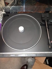 NICE  YAMAHA BLACK P 500 AUTOMATIC DIRECT DRIVE TURNTABLE 33 45 + AUDIO TECHNICA