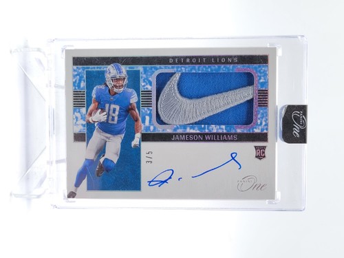 JAMESON WILLIAMS 2022 PANINI ONE BRAND LOGO ROOKIE PATCH AUTO /5 #7 LIONS Q4042