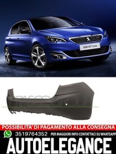 Paraurti posteriore con primer fori pdc mod 5 porte per Peugeot 308 09/13-08/17