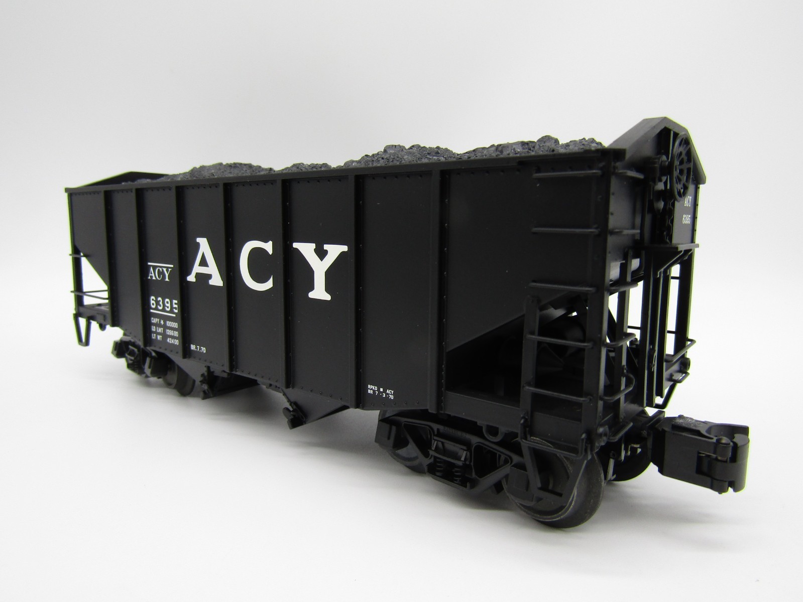 Atlas O 55 Ton Fishbelly Coal Hopper - ACY 6395 3-Rail