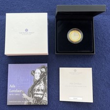2023 ADA LOVELACE £2 SILVER PROOF COIN ROYAL MINT BRAND NEW 3C123