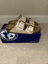 birkenstock arizona big buckle 38 new graceful pearl white