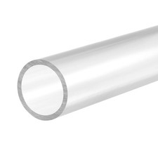 PVC Rigid Round Pipe 33.5mm ID 40mm OD 0.2m Transparent High Transparency