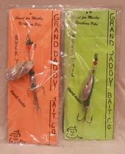 2 GRAND DADDY BAIT GREEN BEAD HANDMADE MUSKY LURES