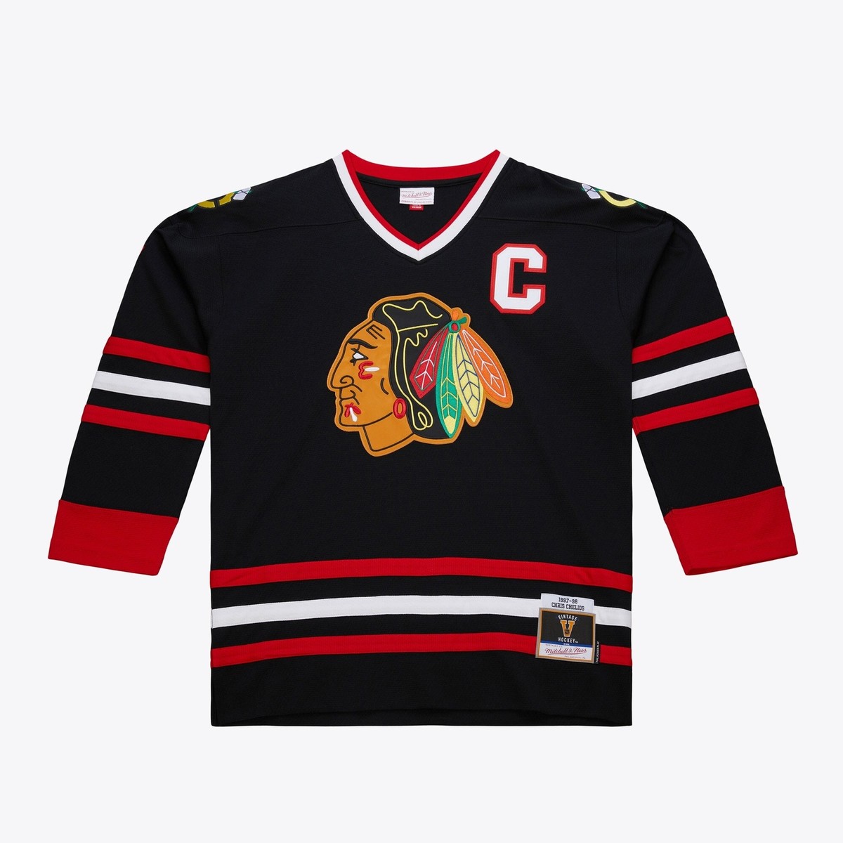 Mens Mitchell & Ness NHL DARK ALTERNATE JERSEY BLACKHAWKS 1997