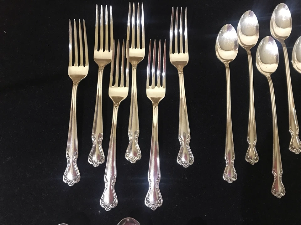 Rogers & Bros IS Daybreak/Elegant Lady посеребренная 37 шт. сервировка 6 - Изображение 3 из 4