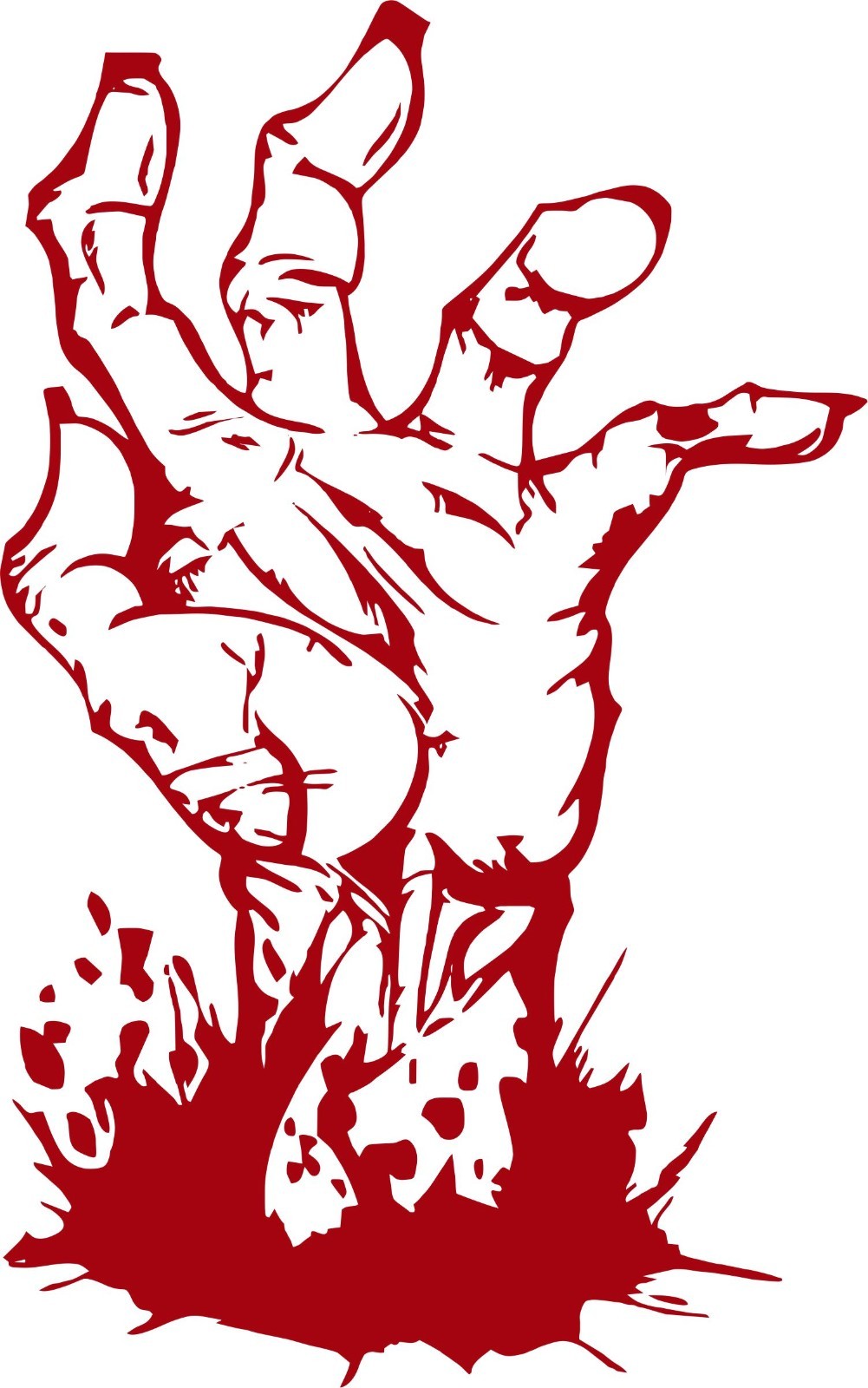 Zombie Hand Fingers Monster CarTruck Laptop Window Vinyl Decal Sticker