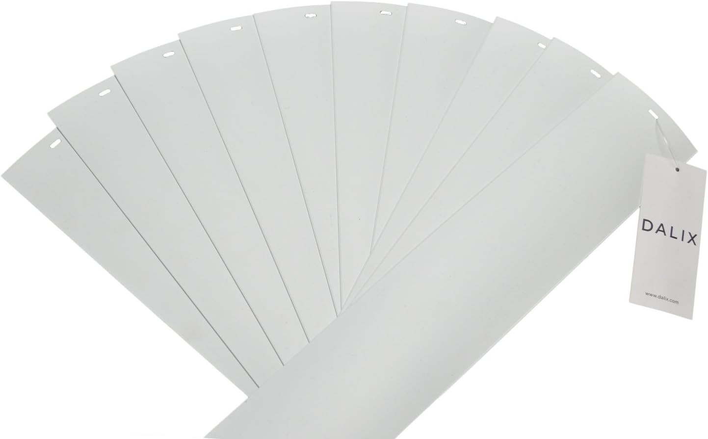 PVC Vertical Blind Replacement Slats, Curved White, 82.5x3.5, 10-Pack