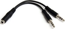 StarTech.com MUYHSFMM 3.5mm 4 Position to 2x 3 Position 3.5mm Headset Splitte...