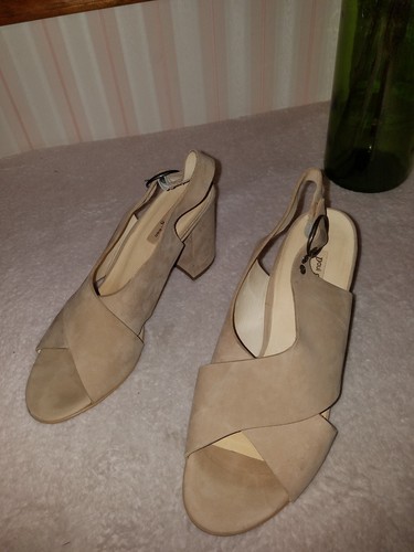 Paul Green Retro Cross Strap Slingback Sandal Block Heel SUEDE SIZE 8.5 $328 - Picture 12 of 12