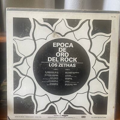 LOS ZETHAS - EPOCA DE ORO DEL ROCK - LP MUSART DA 032 MEXICO VERY