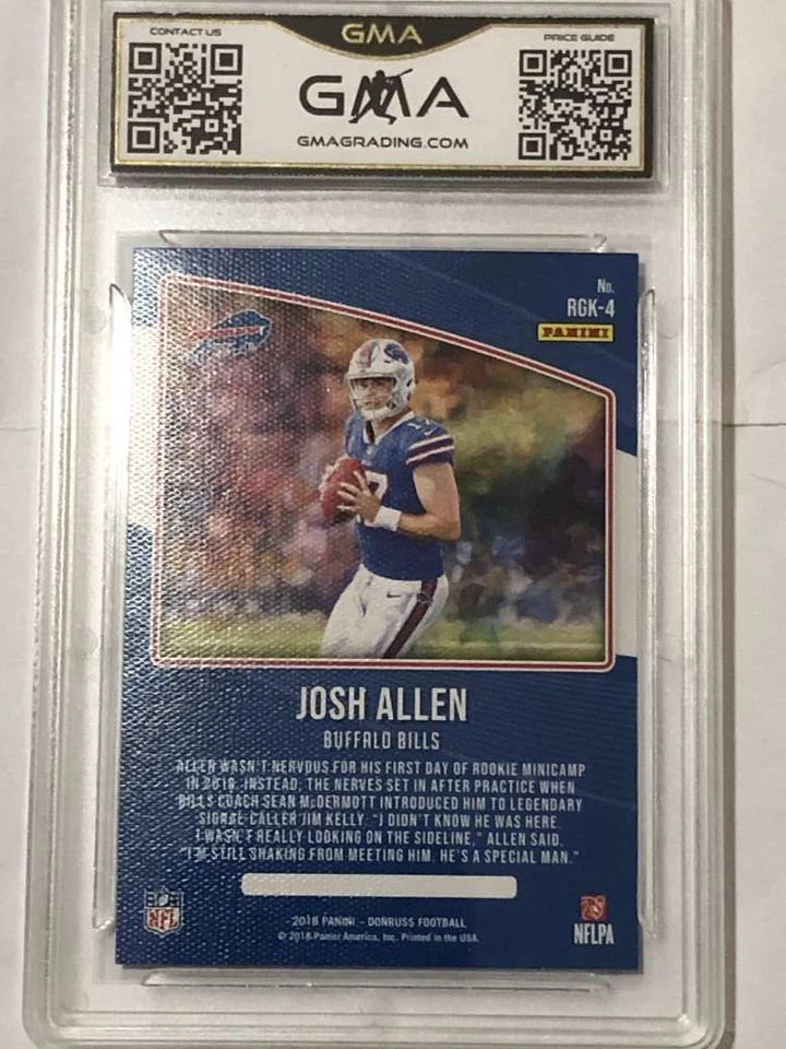 2018 Donruss Football Gridiron Kings #RGK-4 Josh Allen QB RC Rookie Buffalo Bill - Image 2 of 2