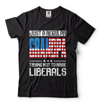 Just A Regular Grandpa Trying Not To raise Liberals Funny Grandfather Gifts