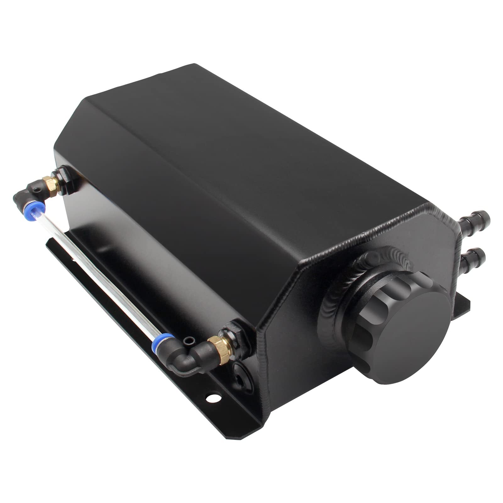 2L Coolant Radiator Tank Overflow Reservoir Expansion Tank Universal Aluminum