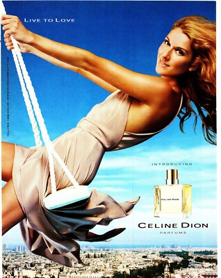 PTP111 MAGAZINWERBUNG 11X8'' CELINE DION PARFUMS