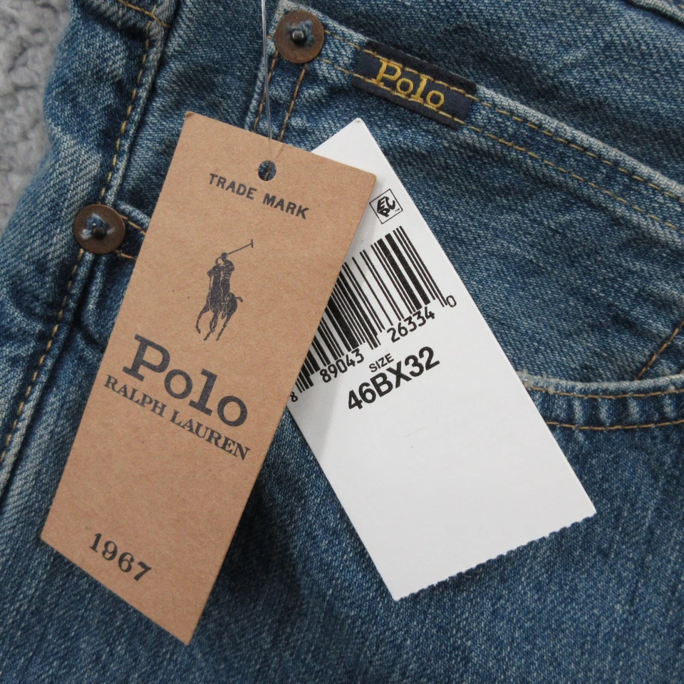 Calça jeans masculina reta relaxada Polo Ralph Lauren Hampton 46Bx32 - Imagem 3 de 4