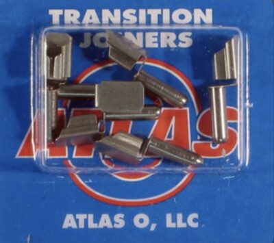 ATLAS O 3-RAIL TUBULAR TRANSITION JOINERS 6095! O SCALE O GAUGE TRACK SET OF 6