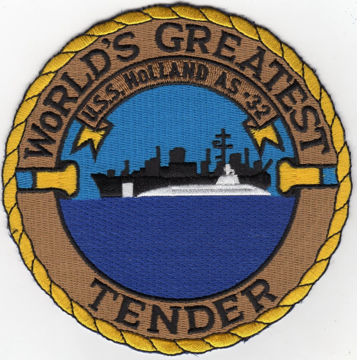USS Holland AS 32 - Worlds Greatest Tender BC Patch b528 5 inch FE