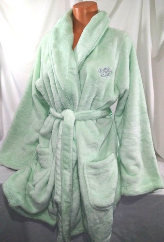 Victorias Secret ANGEL Cozy Short Robe SUPER PLUSH & SOFT MINT NWT M / L - Picture 6 of 7