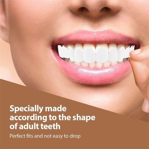 Snap on Upper Lower False Teeth Dental Veneers Dentures Fake Tooth Cover Set Usa - Picture 6 of 17