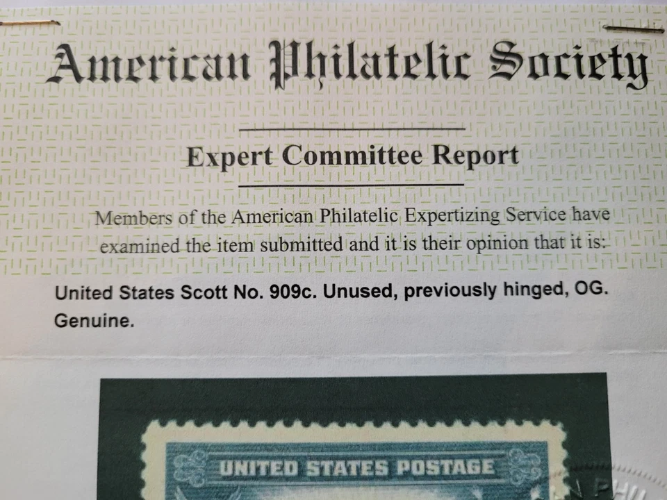 United States #909c MLH, 1943 Occupied Nations Reverse Printing, 2019 APEX Cert - Image 4 of 4