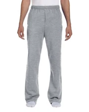 JERZEES Men's Cotton/Polyester NuBlend Open Bottom Fleece Sweatpants - 974MP