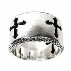 925 Sterling Silver Cross Men's Band Ring New Christian