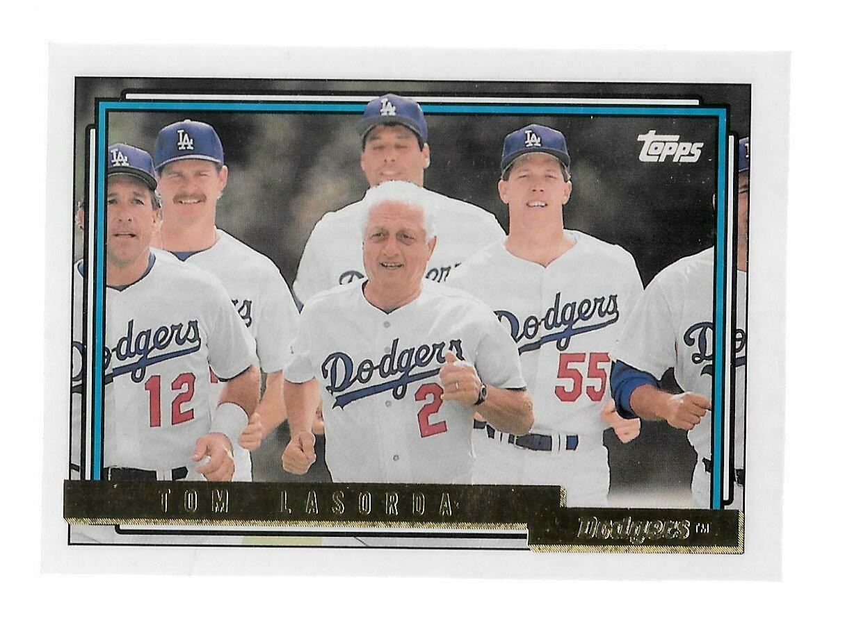 1992 Topps Gold Pre-Production Sheet #261 Tom Lasorda MG NM+ SP Dodgers Legend