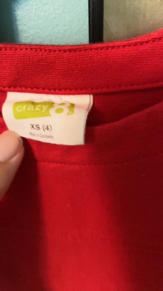 vestido vermelho. crazy 8. tamanho 4 - Imagem 4 de 4