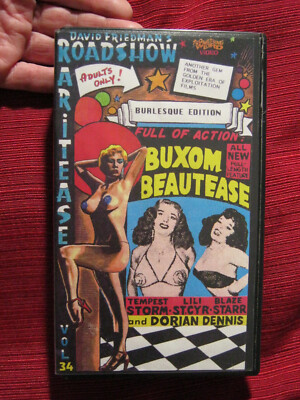 Irving Klaw, Eric Stanton, Buxom Beautease, Tempest Storm, Blaze Star, VHS, 1993
