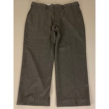 J.M. Haggar Dress Pants Men's Size 40x30 Gray Classic Fit Polyester Blend