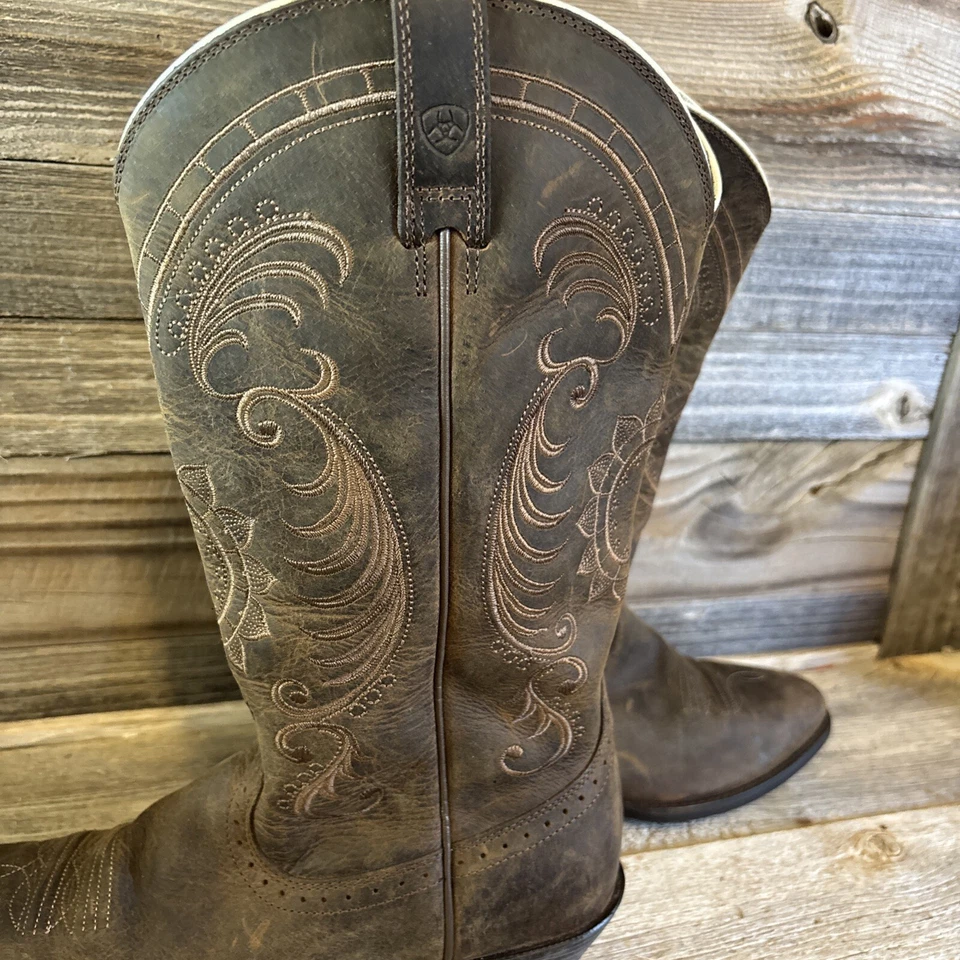 Botas de cuero marrón Ariat Magnolia para mujer talla 9 estilo B 10010970 girasol Foto 4 de 4